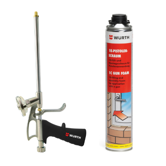 Slika 24/60 x montažna PU pena 750 ml+ pištola za PU peno